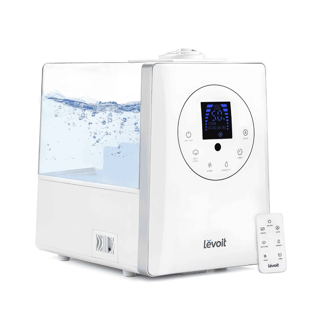 Humidifiers for Bedroom Large Room Home, 6L Warm and Cool Mist Ultrasonic Air Vaporizer, White
