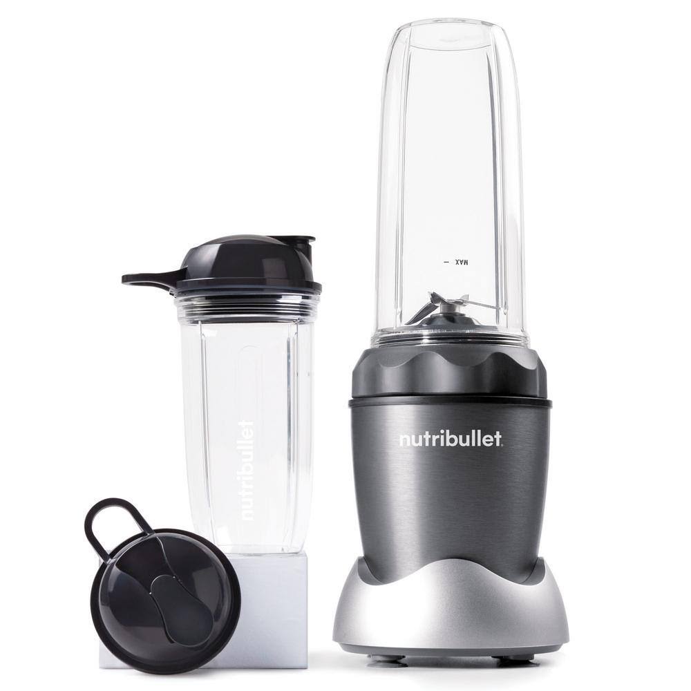 NB-50100C Pro 1000 32 oz. Single Speed Gray Blender with 24 oz. Cup and Lids