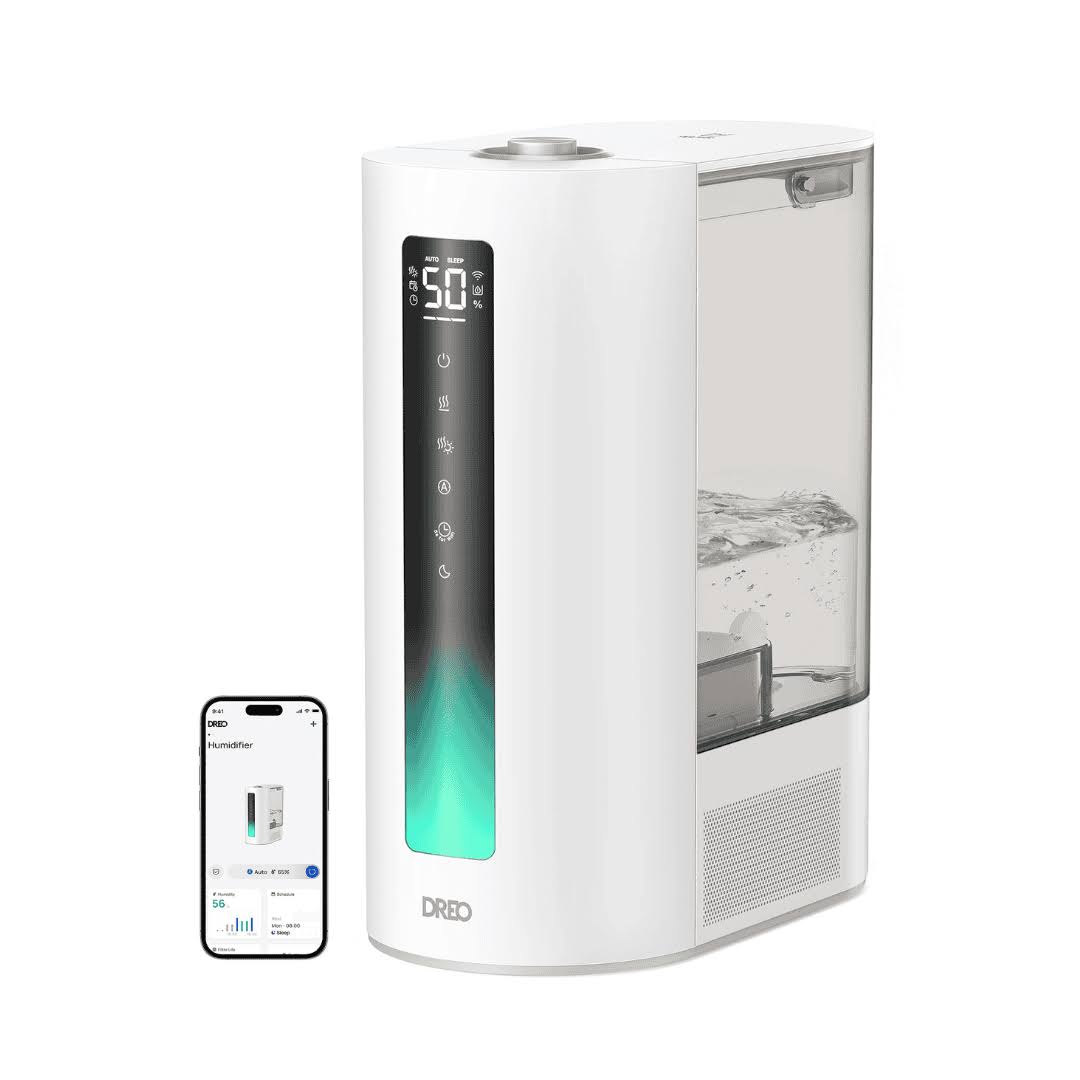 Smart Humidifier for Plants,Warm and Cool Mist for Bedroom, 6L Large Capacity Lasts up to 60 Hours, White