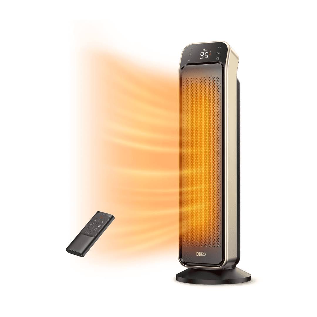 Space Heater Indoor, 25  11.5ft/s Fast Portable Room Heater with Remote and Thermostat