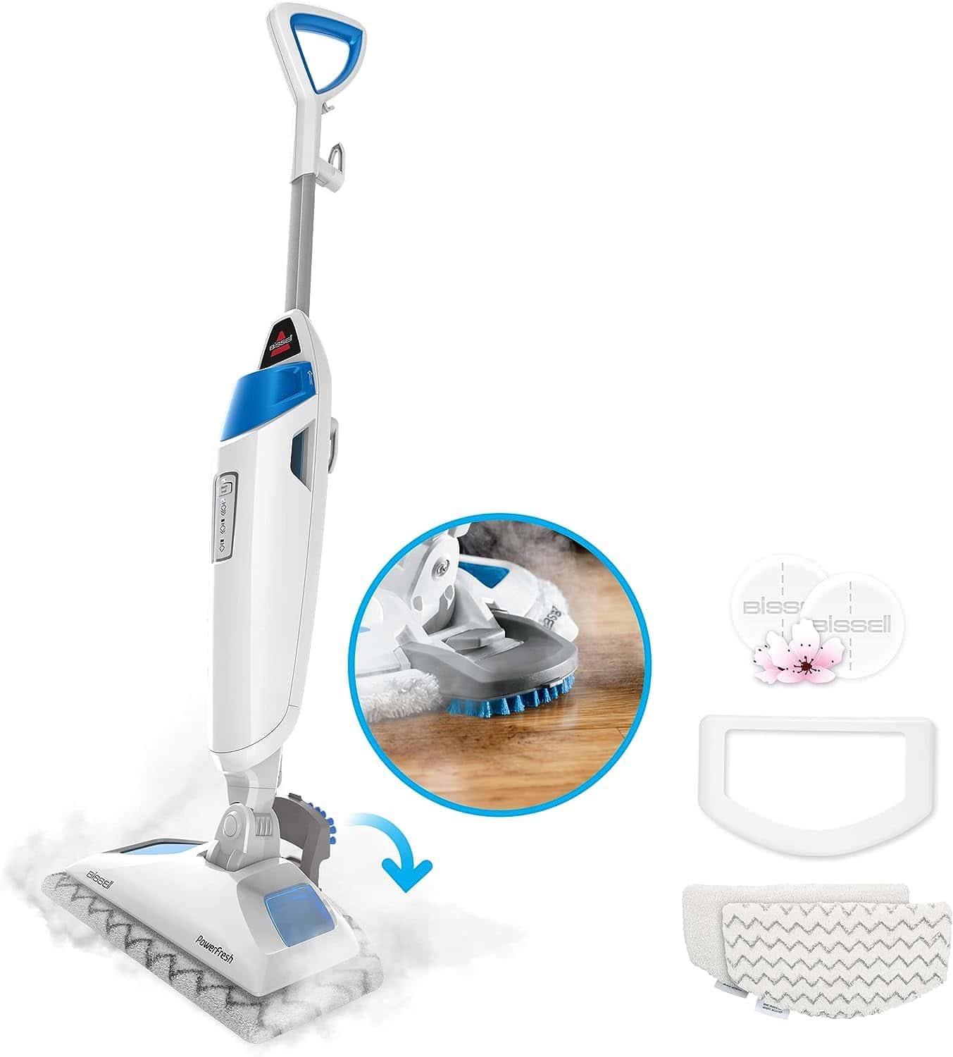 Bissell Power Fresh Steam Mop with Natural Sanitization, Floor Steamer, Tile Cleaner, and Hard Wood Floor Cleaner, 1940A
