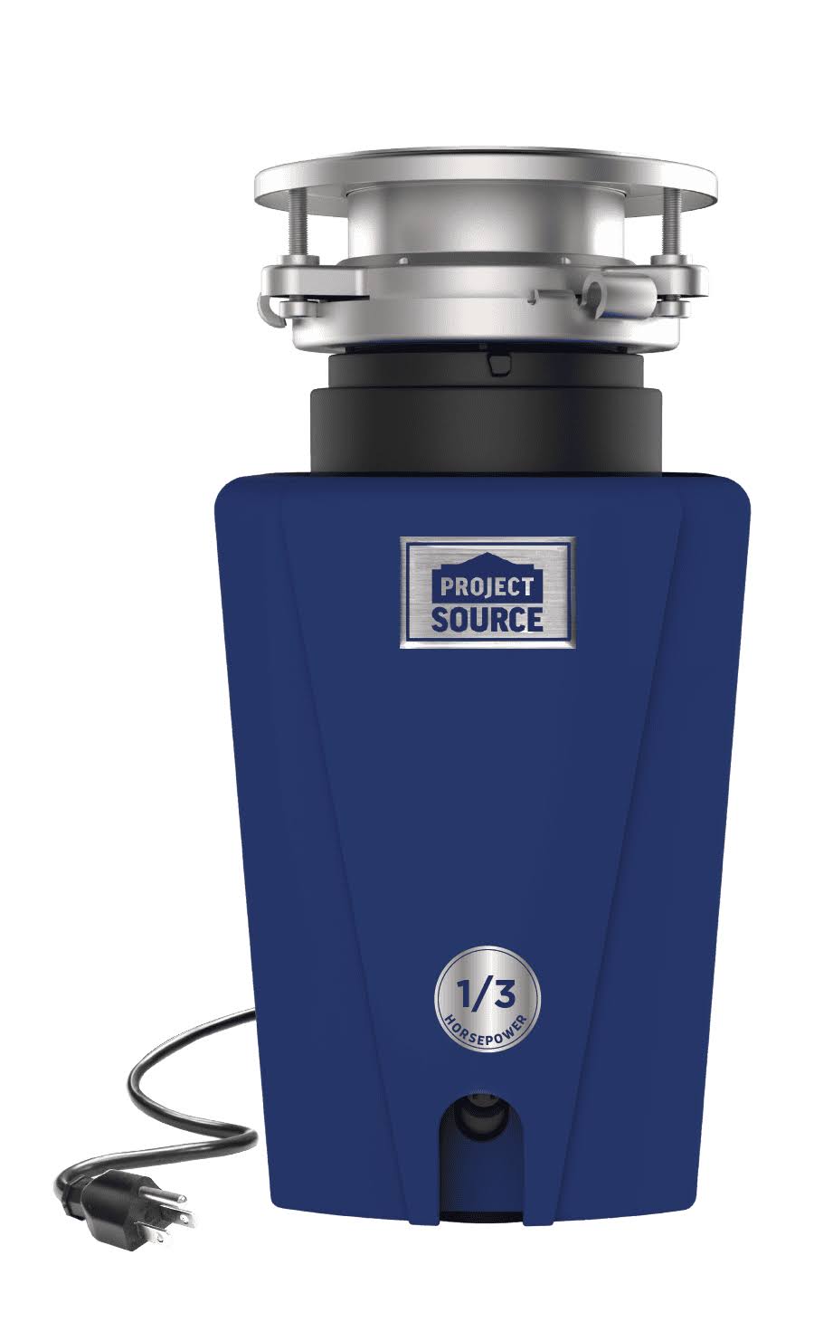 Project Source Corded 1/3-HP Continuous Feed Noise Insulation Garbage Disposal