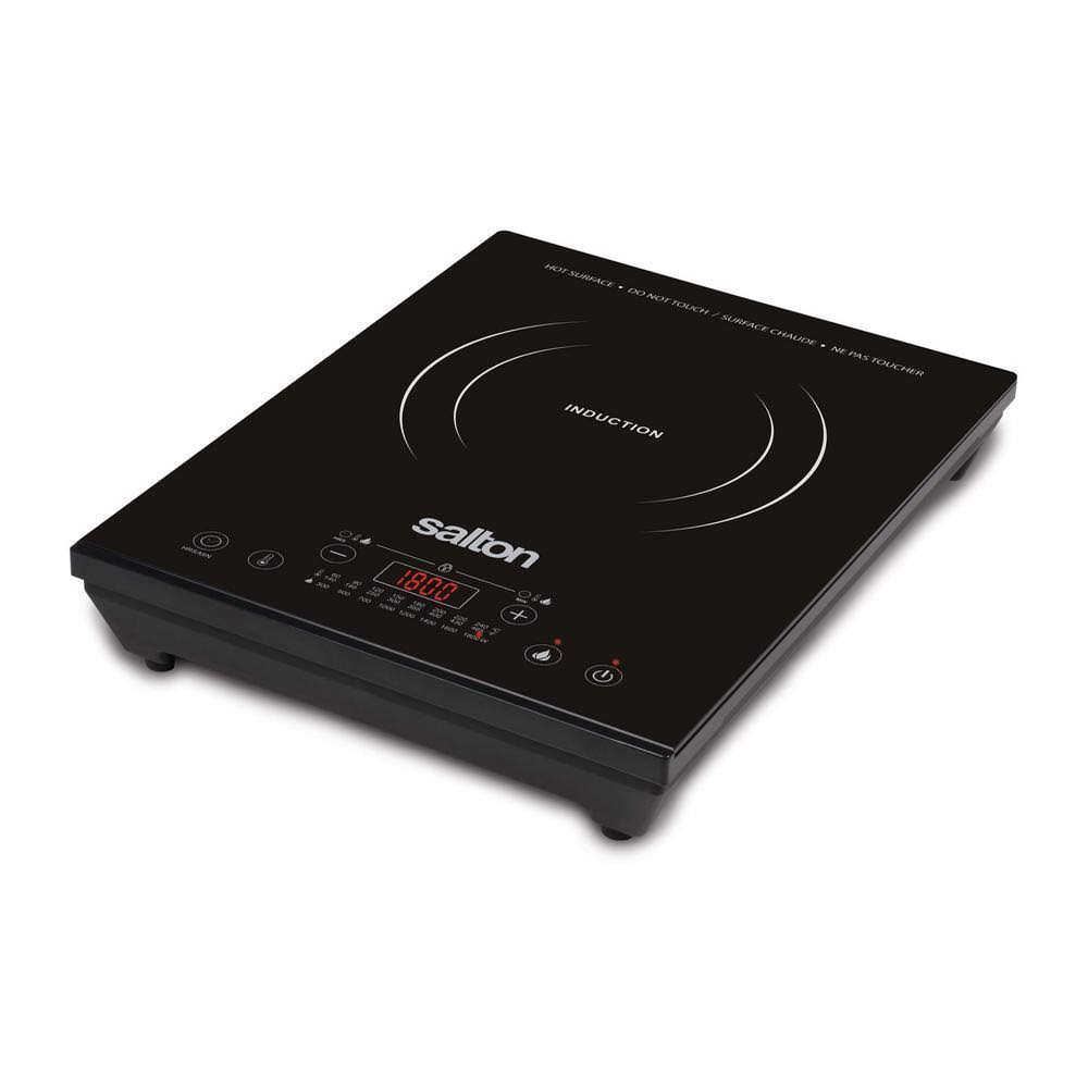 Salton Single Burner 8 in. Black Electric Portable Induction Cooktop