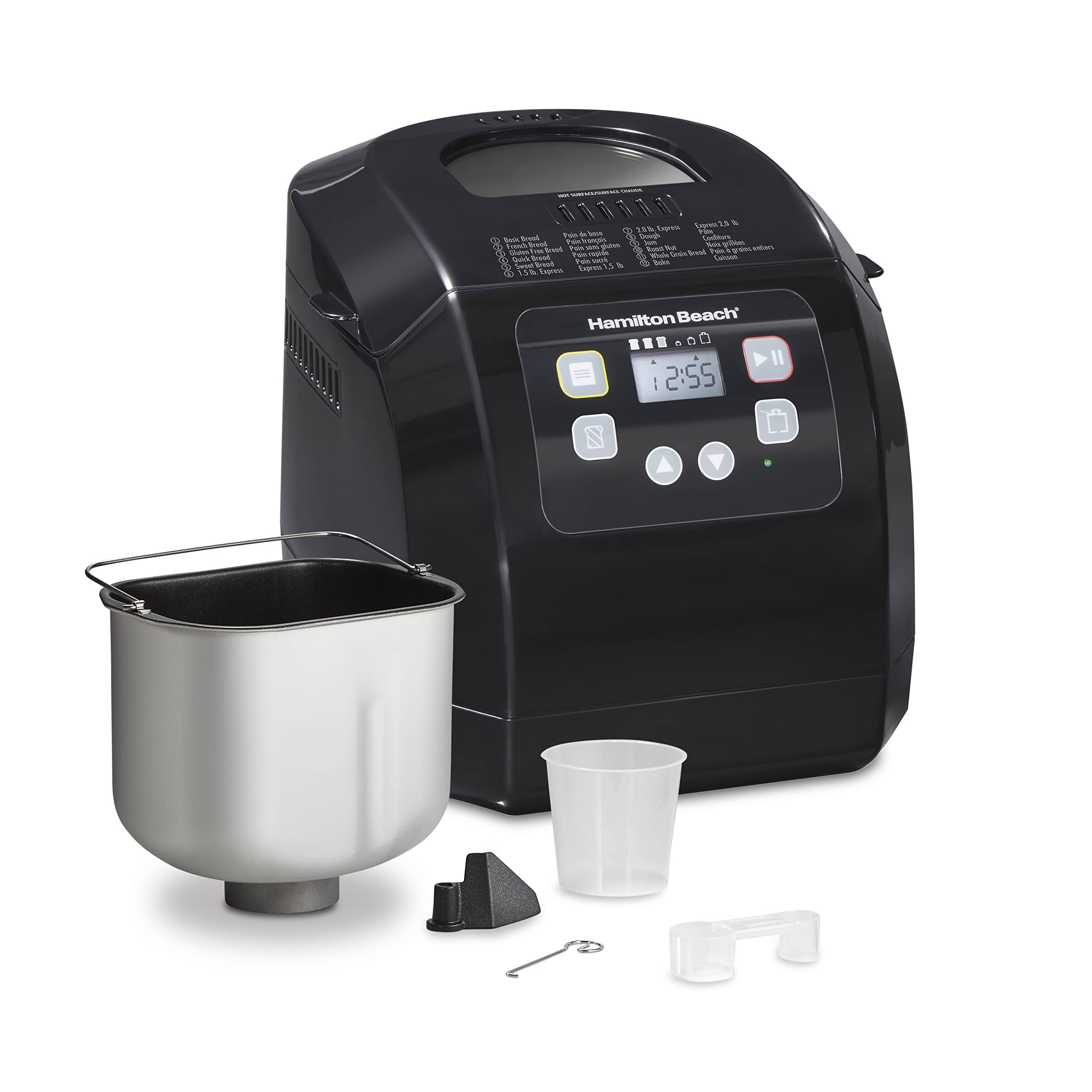 Bread Maker Machine, Digital, Programmable, 2 lb Capacity, Black