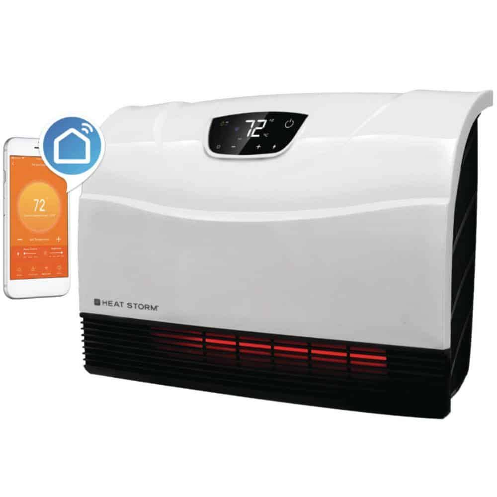 Heat Storm HS-1500-PHX-WIFI 1,500-Watt Wi-Fi Smart Heater Deluxe Indoor Wall Mount Infrared Heater