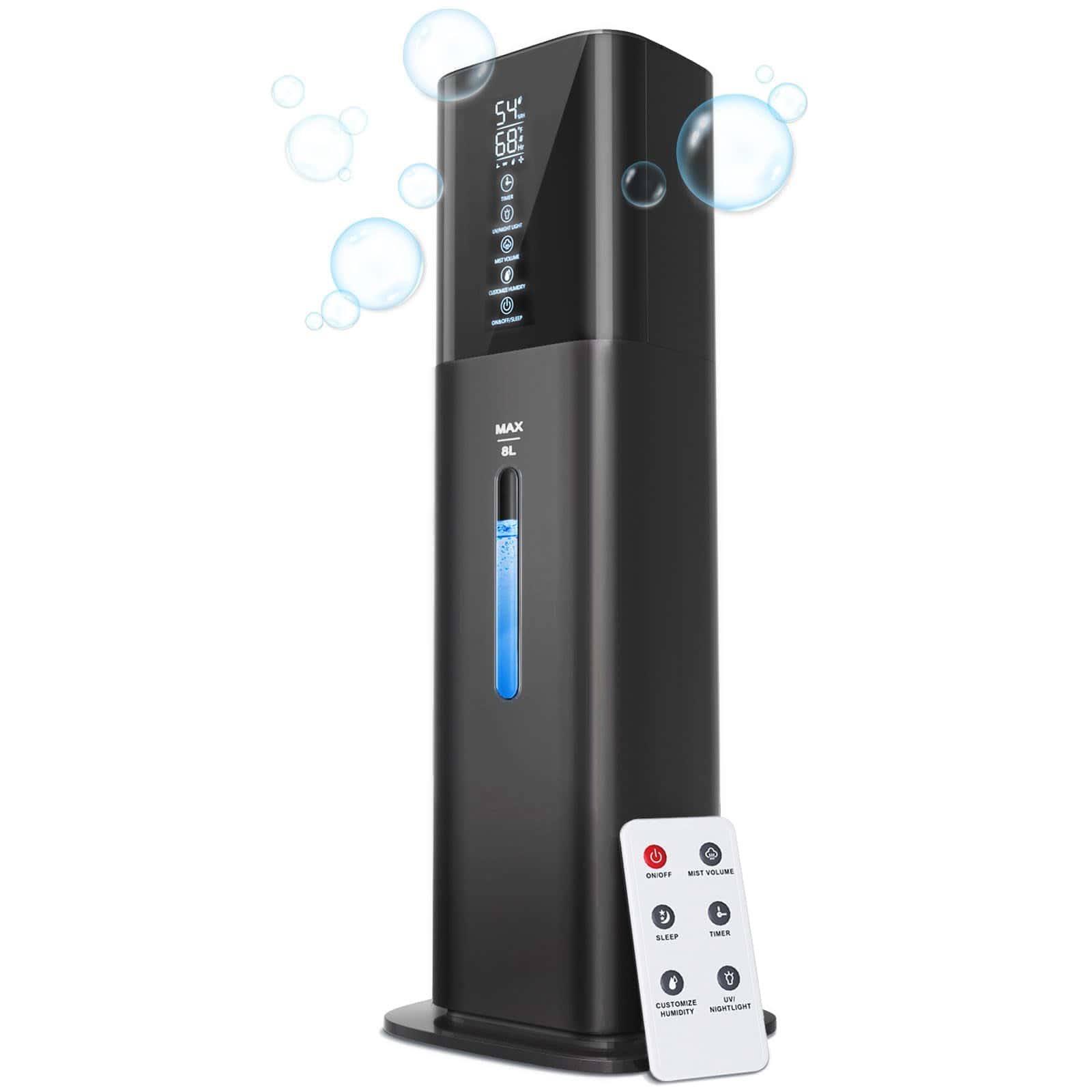Let me Humidifiers for Bedroom, 2.11Gal 8L Quiet Humidifiers for Large Room with Timer