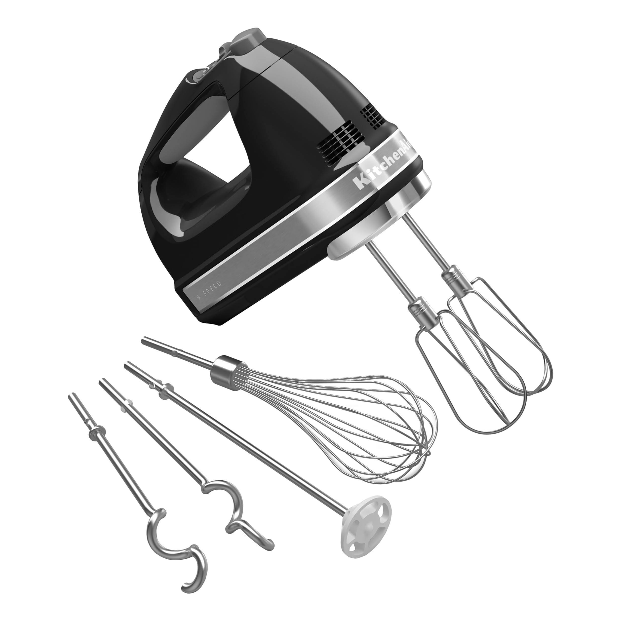 9-Speed Digital Hand Mixer with Turbo Beater II Accessories and Pro Whisk   Onyx Black