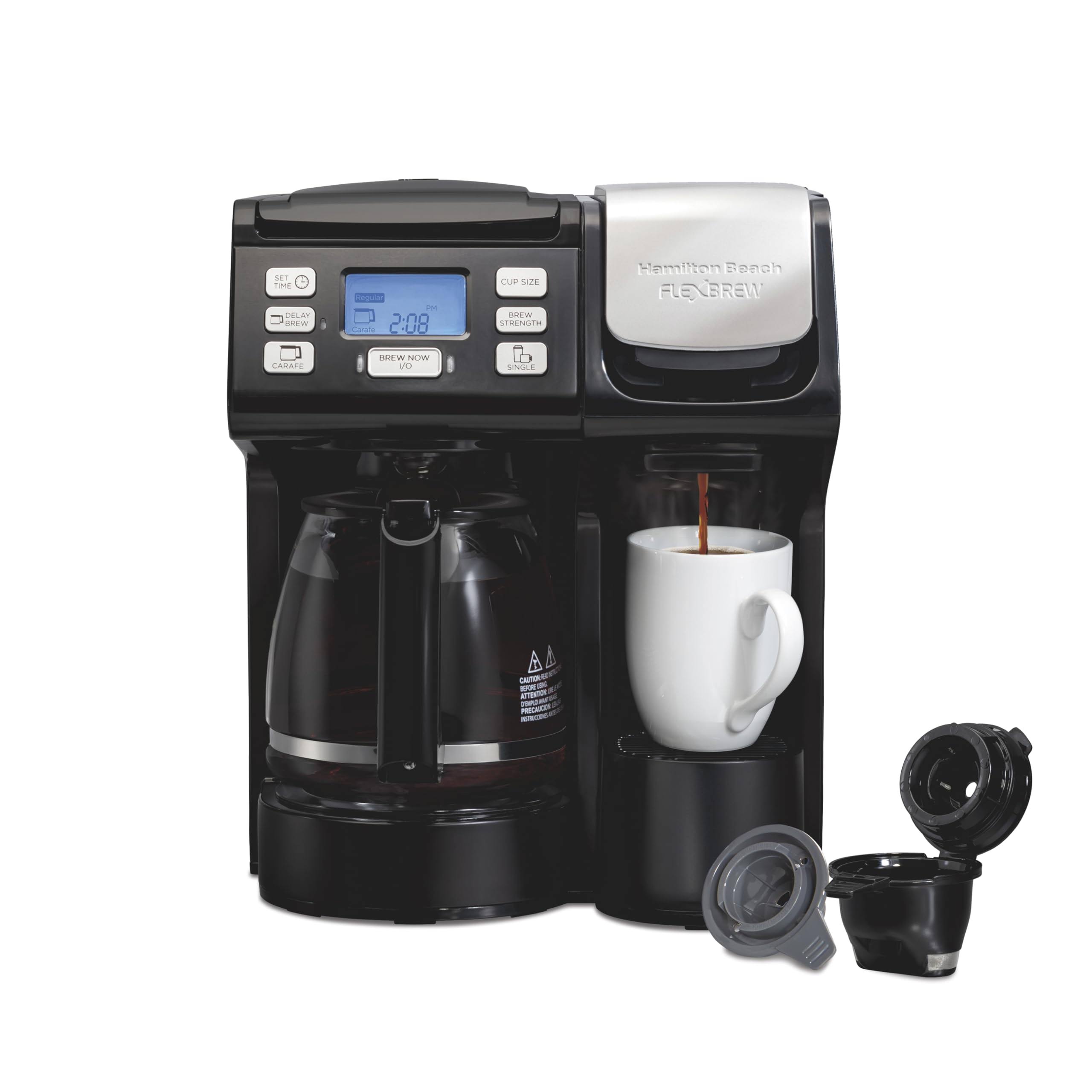 49902 FlexBrew Trio 2-Way Coffee Maker, Black   Fast Brewing