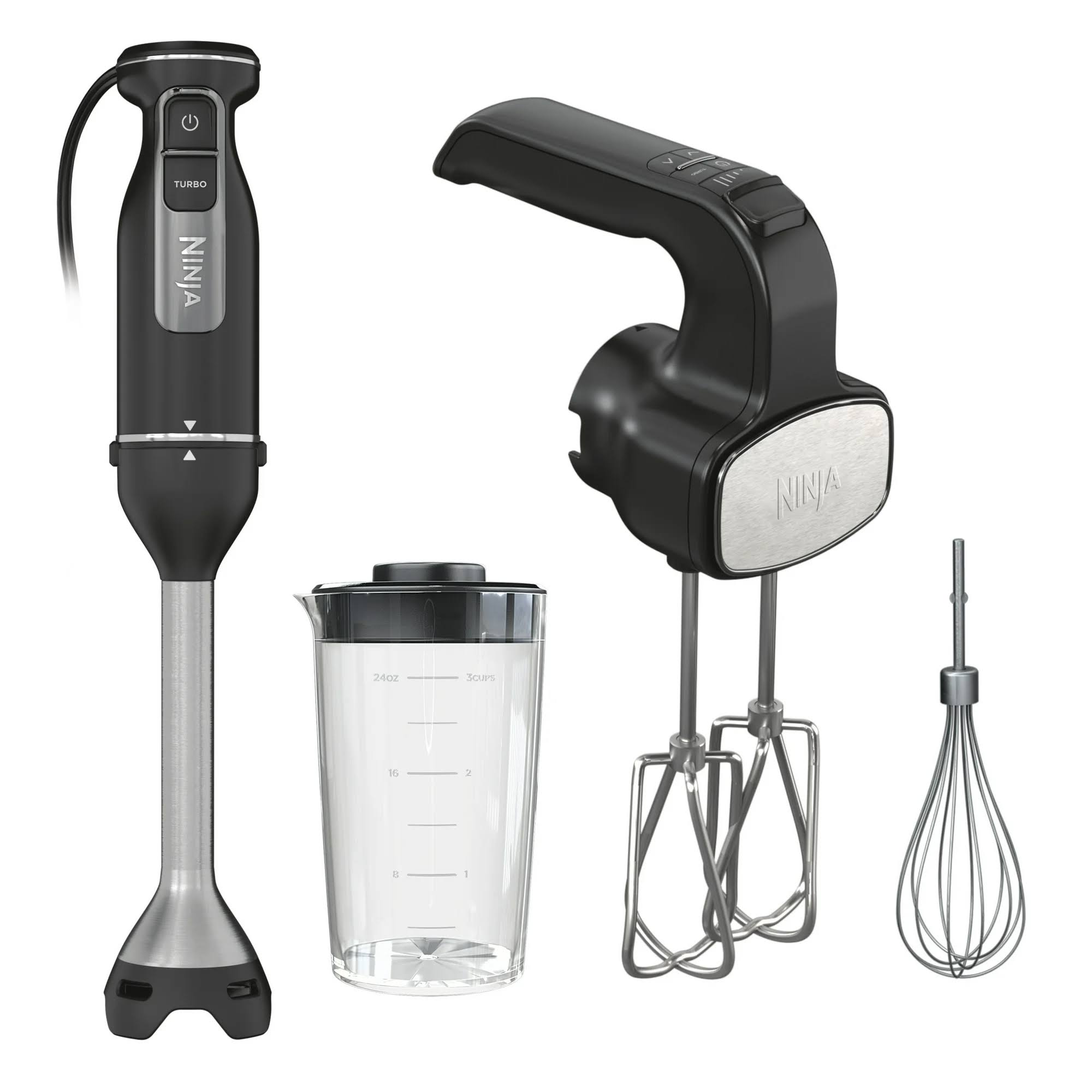 Foodi Power Mixer System with Hand Blender and Hand Mixer Combo and 3-Cup Blending Vessel