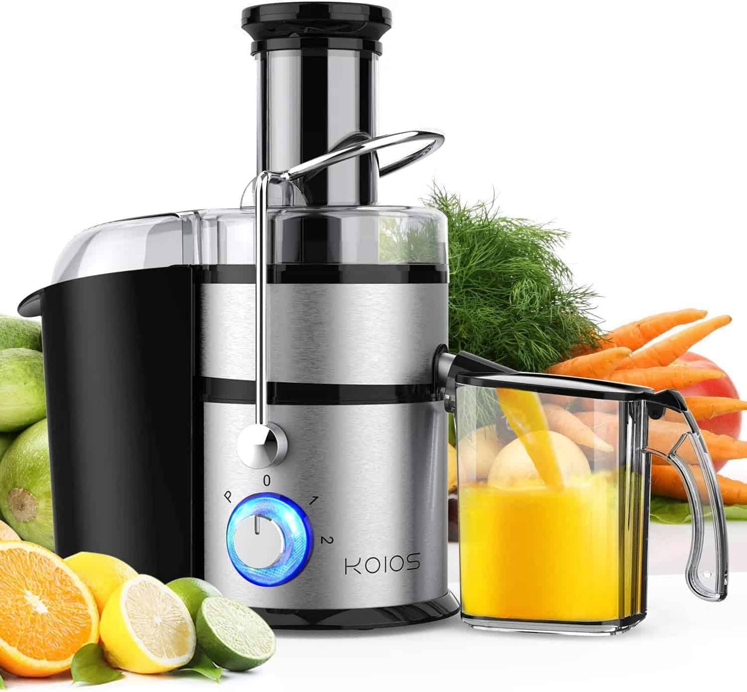 1300W KOIOS Centrifugal Juicer Machines, Juice Extractor with Extra Large 3inch Feed Chute