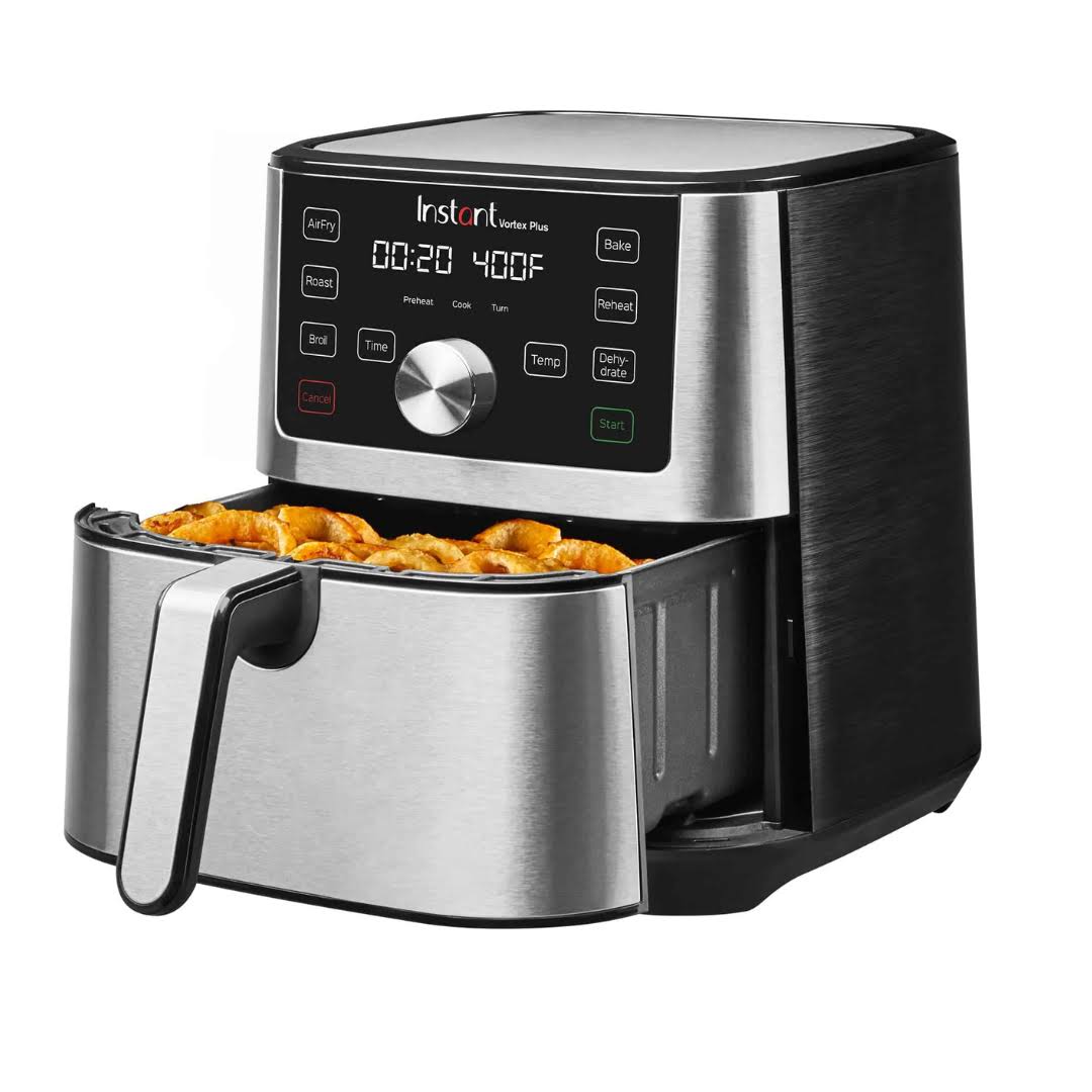 Pot Vortex Plus 6-in-1, 4-quart Air Fryer Oven with Customizable Smart Cooking Programs, Stainless Steel
