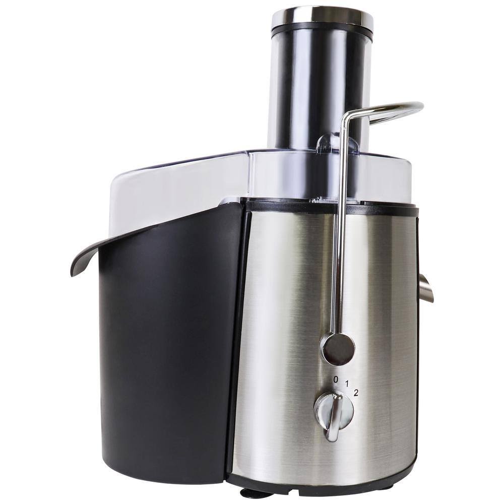 Total Chef KMJ-01 Juicin  Juicer Wide Mouth Centrifugal Juice Extractor, 700W, 2 Speeds, Black and Silver