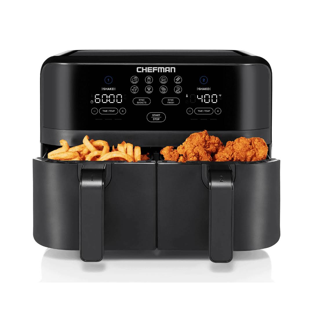 Chefman TurboFry Touch Dual Air Fryer, Maximize The Healthiest Meals