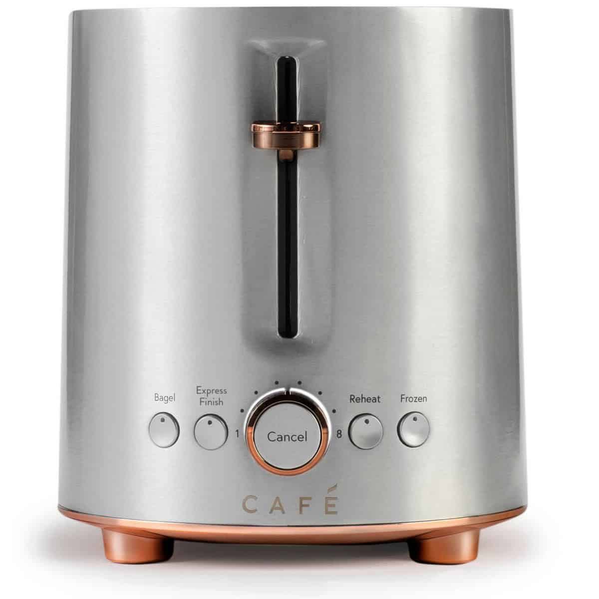 Café Express Finish 2 Slice Metal Toaster Stainless Steel