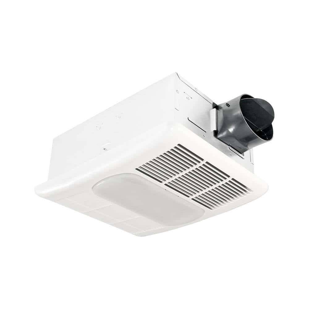 Delta Breez RAD80L Radiance Series 80 CFM Ceiling Bathroom Exhaust Fan with Light and Heater