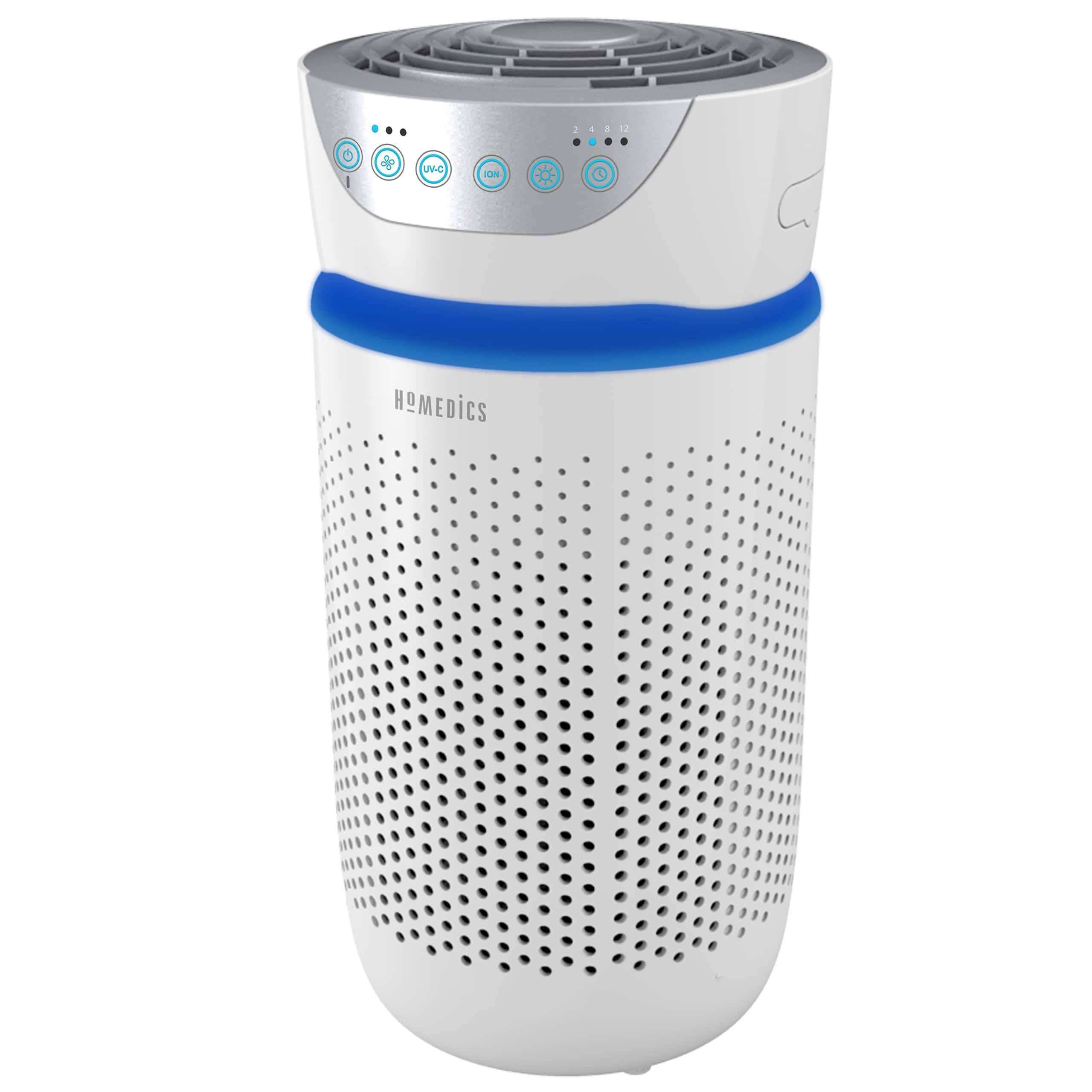 HOMEDICS 3-Speed Ionic White HEPA Air Purifier ENERGY STAR (Covers: 170-sq ft)
