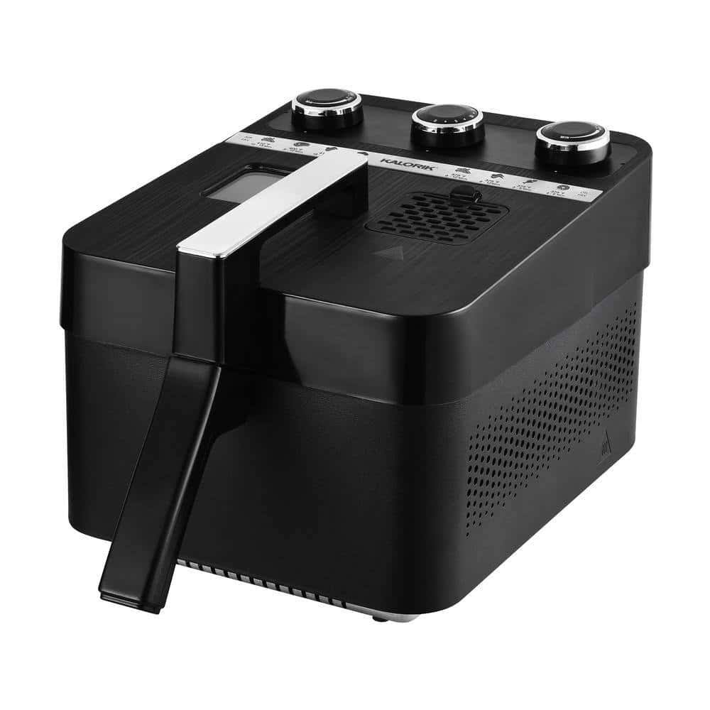 KALORIK 3.5 Qt. Black 2-in-1 Deep and Air Fryer