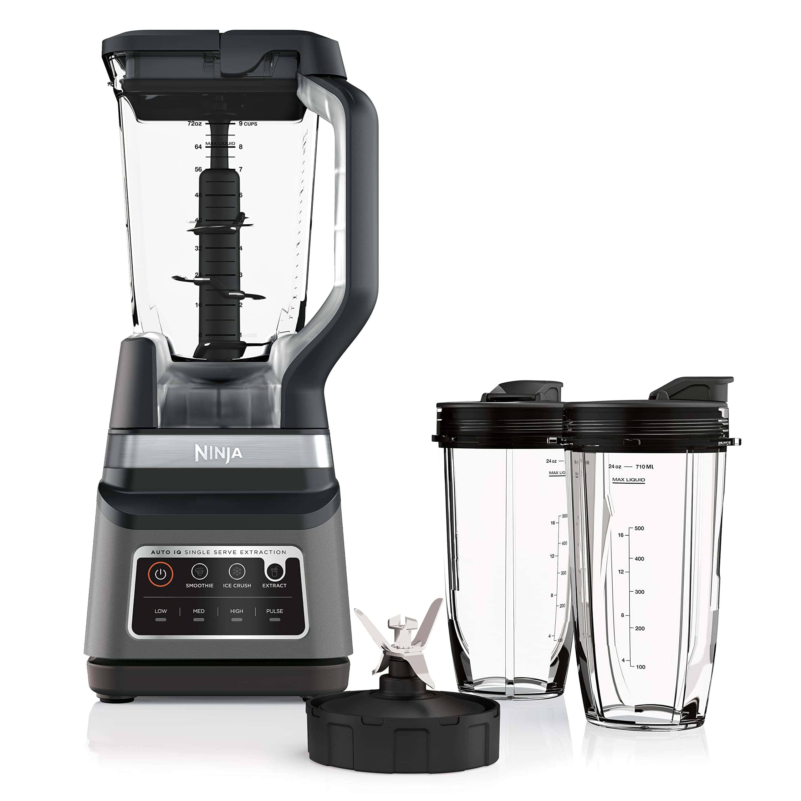 BN751 Professional Plus DUO Blender, 1400 Peak Watts, 3 Auto-IQ Programs for Smoothies, Black