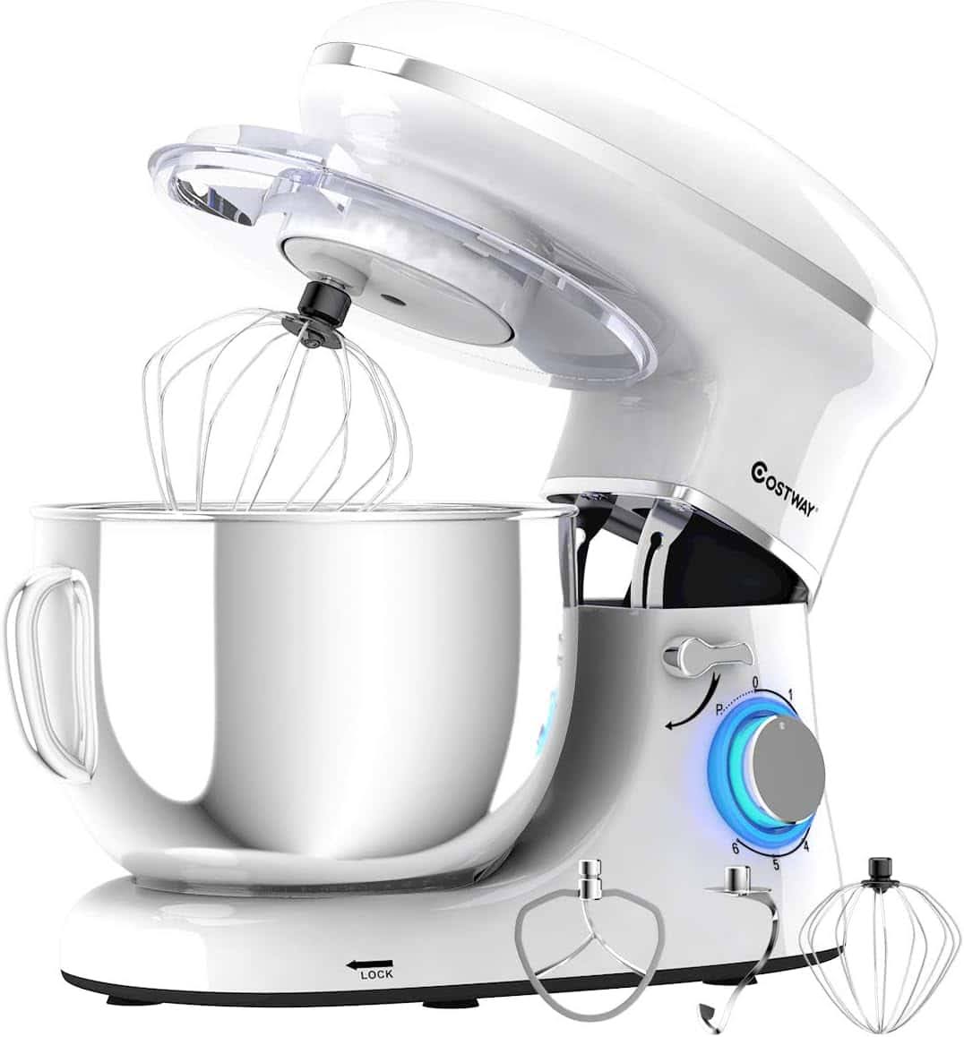 6.3 Quart Tilt-Head Food Stand Mixer 6 Speed 660W   White