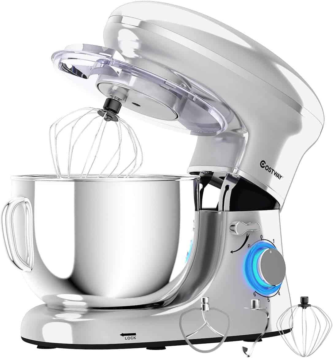 6.3 Quart Tilt-Head Food Stand Mixer 6 Speed 660W   Silver