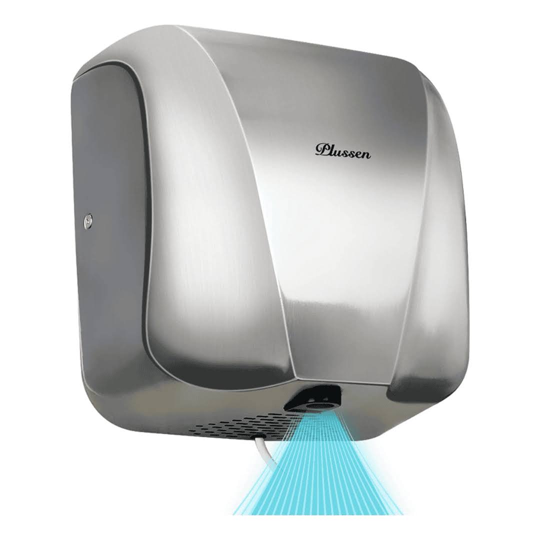 PLUSSEN Automatic Commercial Hand Dryers for Bathrooms Commercial 1800W Heavy Duty Stainless Steel