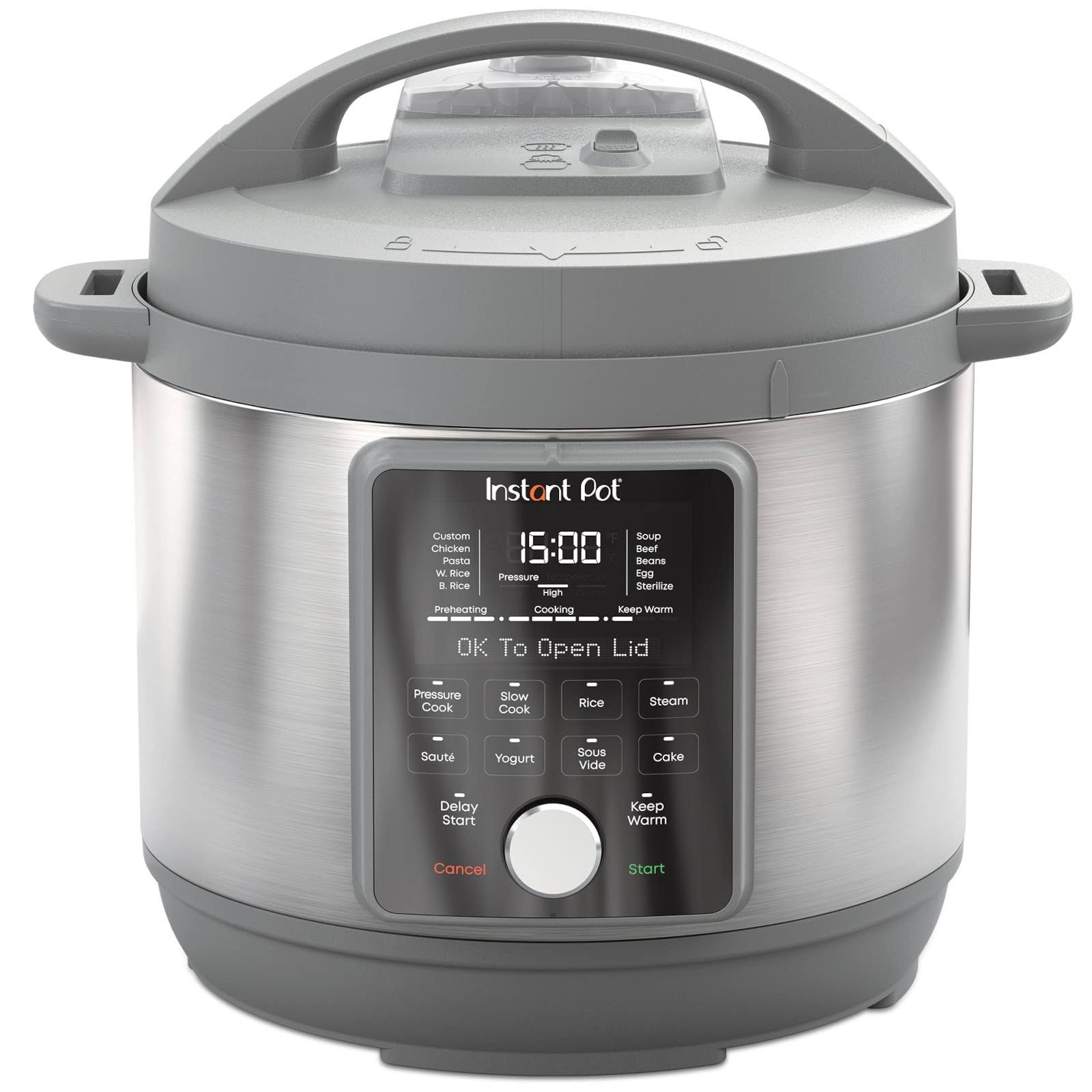 Pot Duo Plus 6-quart Multi-Use Pressure Cooker with Whisper-Quiet Steam Release, V4