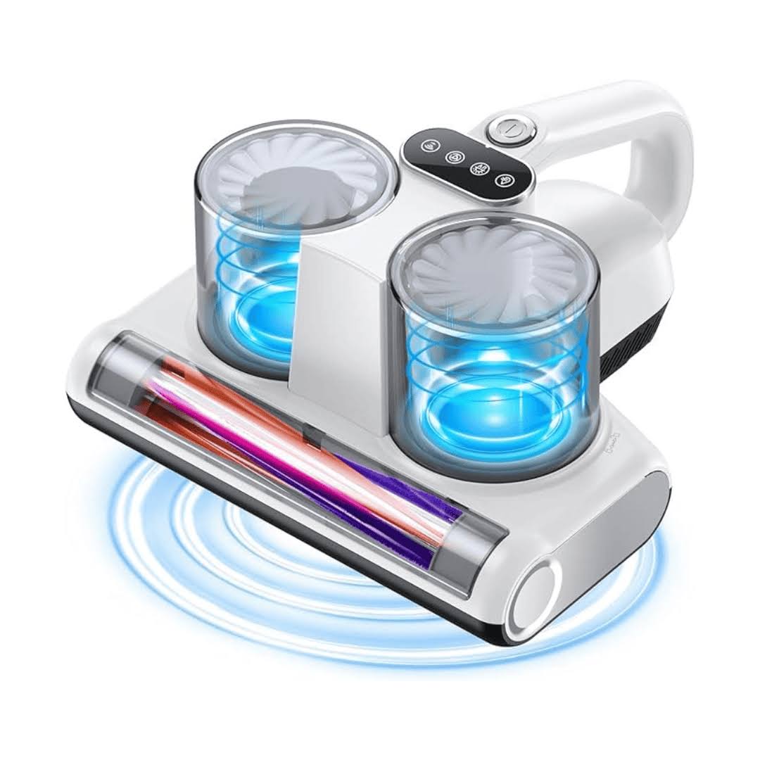 JPHYLL Bed Vacuum Cleaner Mattress Vacuum with UV 16Kpa Suction HEPA Filter 253.7nm UV-C Light   30000 Rpm, 500W, Corded