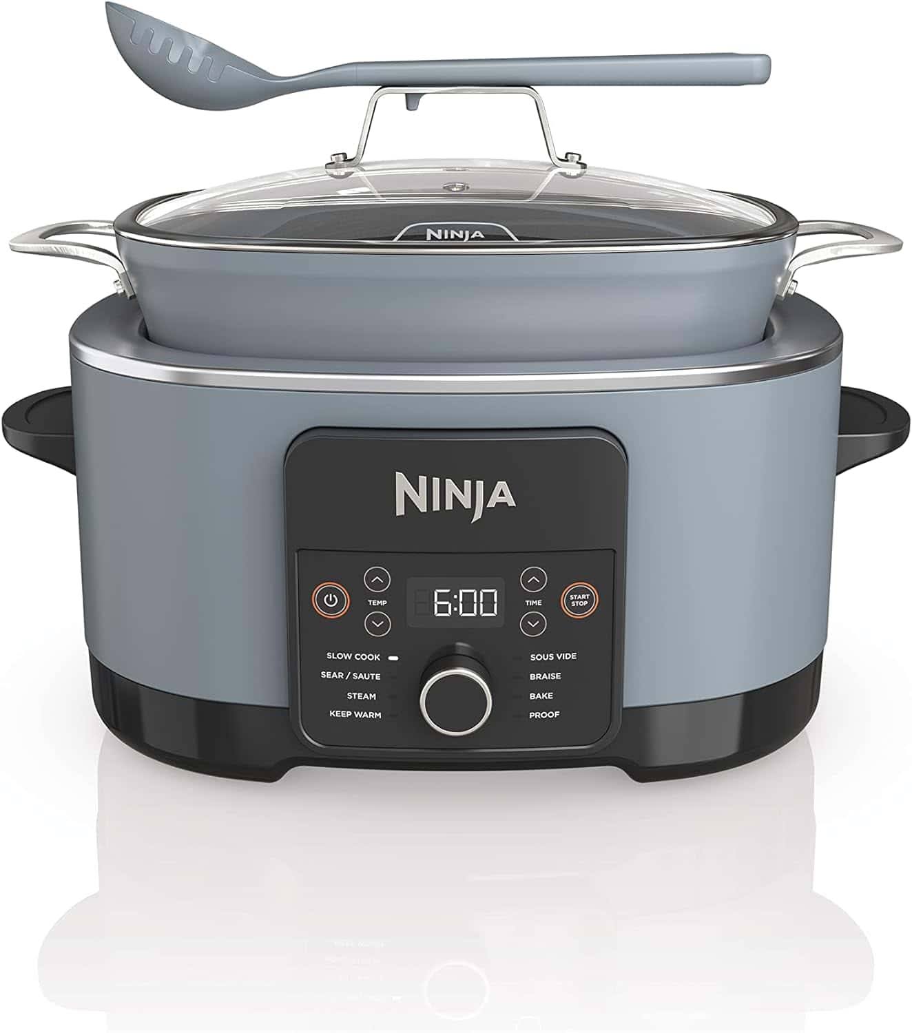 MC1001 Foodi PossibleCooker PRO 8.5 Quart Multi-Cooker, with 8-in-1 Slow Cooker, Sea Salt Gray