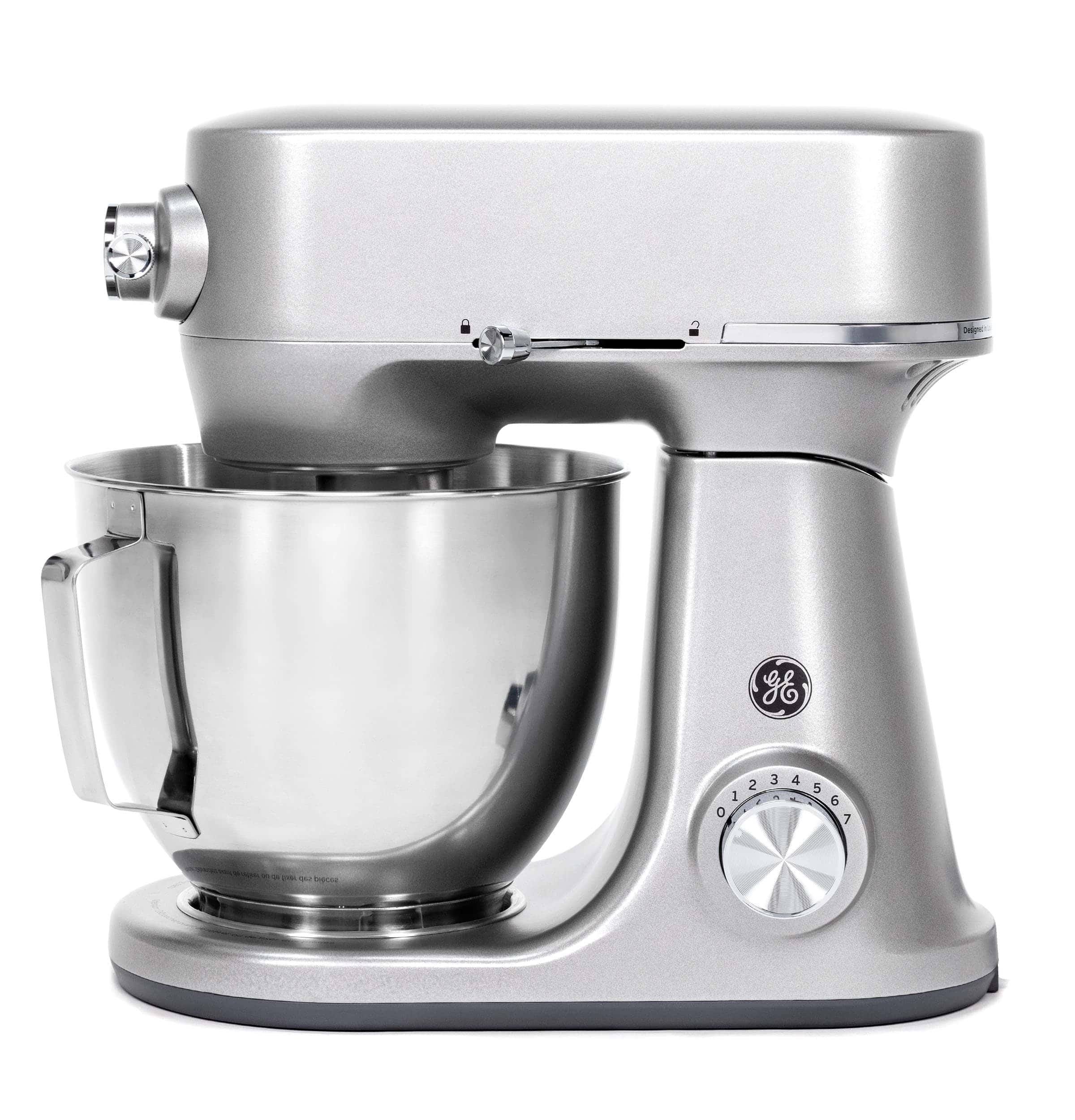 GE 5.3-Quart 7-Speed Gray Residential Stand Mixer