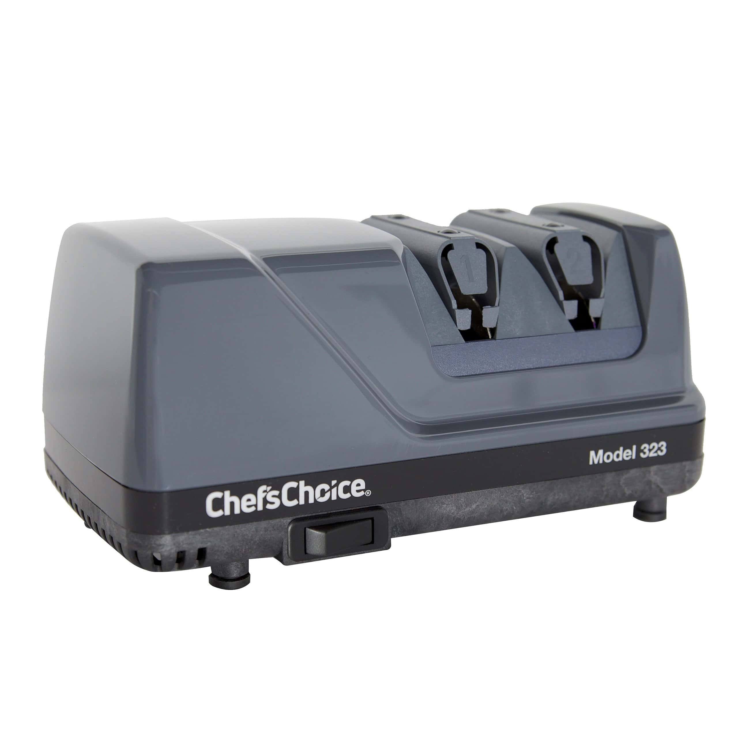 Chef s Choice Model 323 Electric Sharpener- 2-stage 20 Dizor- Nsf Certified- Gray