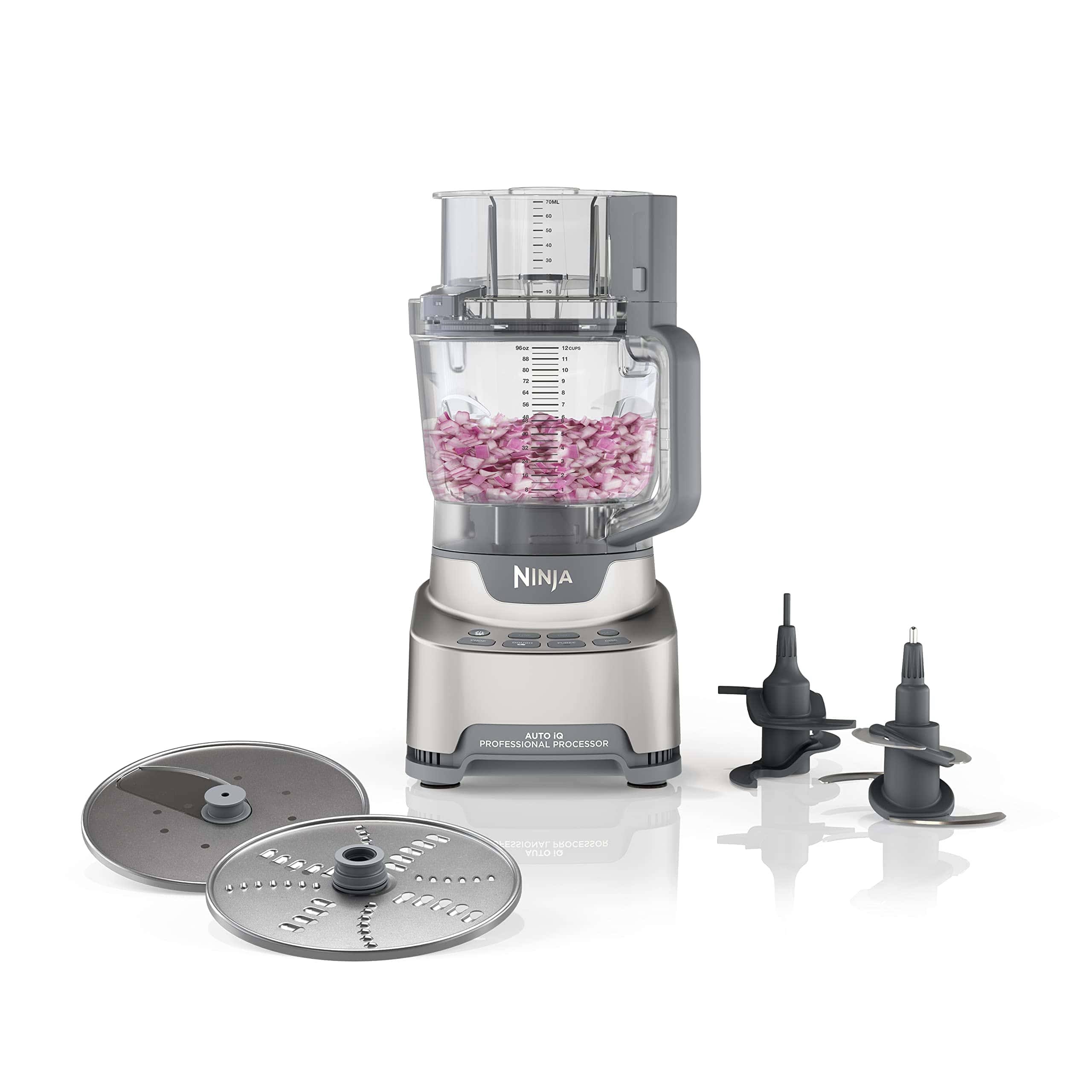 NF701 Professional XL Food Processor, 1200 Peak-Watts, 4-in-1, Feed Chute/Pusher,Silver