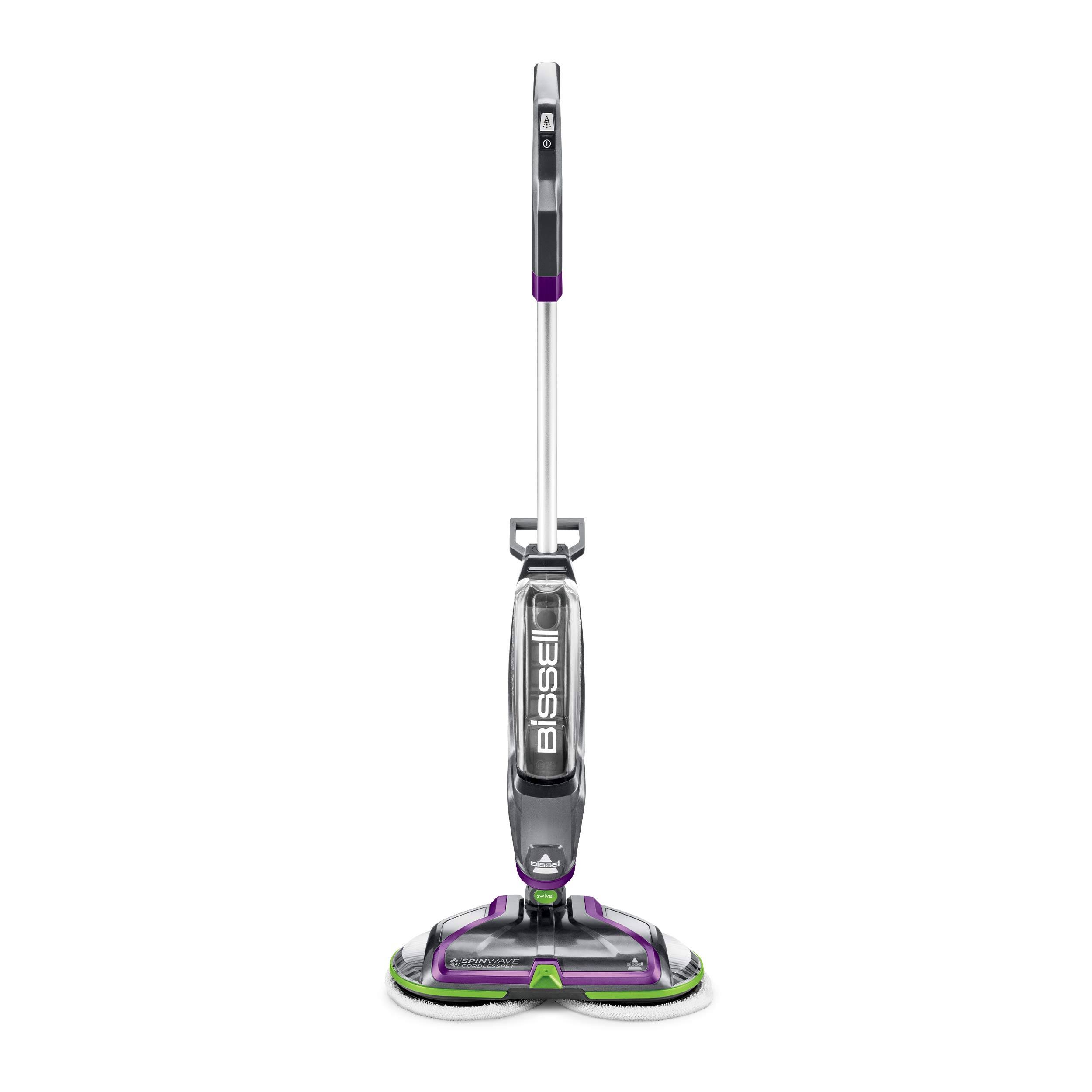 Bissell SpinWave Cordless PET Hard Floor Spin Mop, 23157, Voilet, Green, Silver
