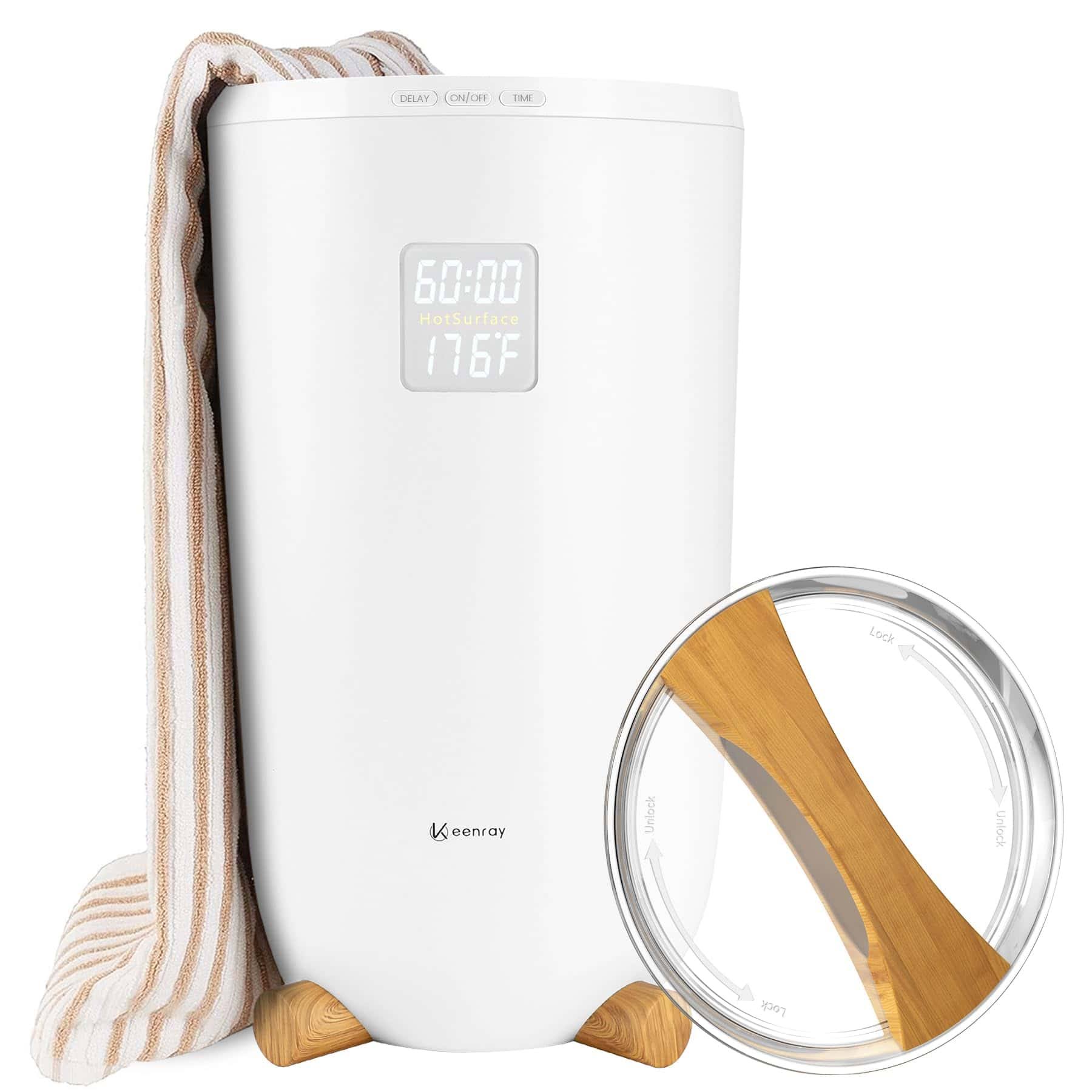 Keenray Towel Warmer for Bathroom, Luxury Towel Warmer Bucket with Timer
