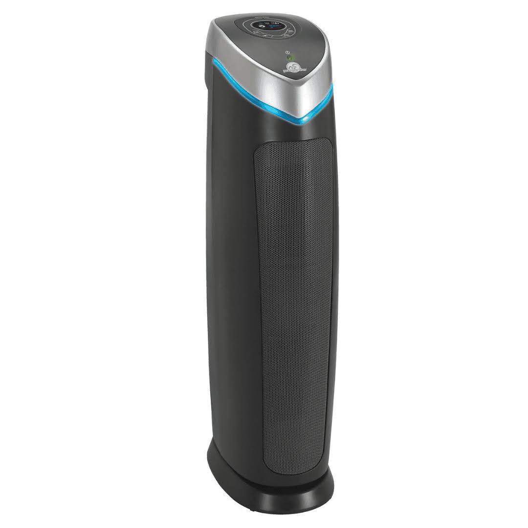 GermGuardian AC5250PT 28” 3-in-1 True HEPA Filter Air Purifier for Home and Pets, Large Rooms, UV-C Sanitizer, Filters Allergies, Smoke, Dust, Dander,   Odors, 5-Yr Wty, GermGuardian, Grey