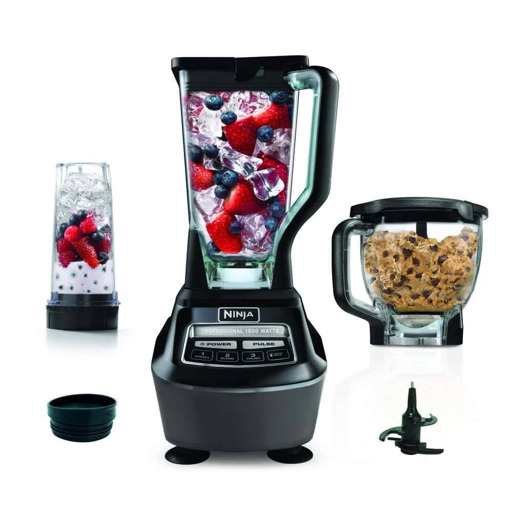 BL770AMZ Mega Kitchen System, 72 oz. Pitcher, 8-Cup Food Processor, 16 oz. Single Serve Cup, 1500-Watt, Black