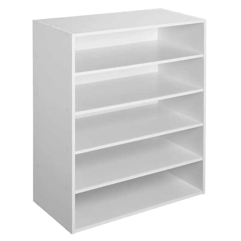 1565 Stackable 5-Shelf Organizer, White