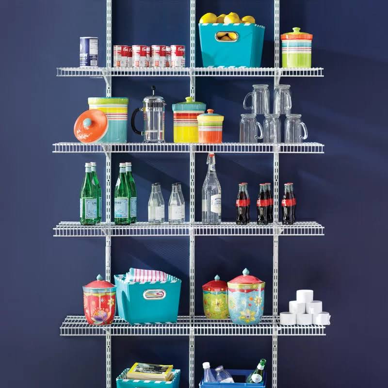 2845 ShelfTrack 16.75 in. D x 48 in. W x 80 in. H White Wire Utility Steel Closet System Kit