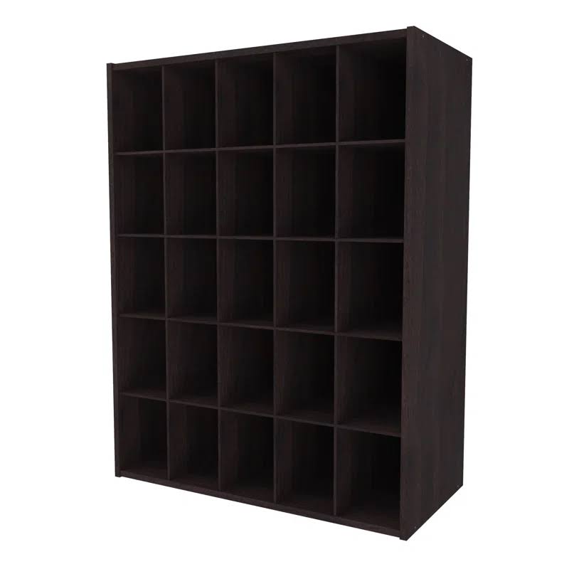 78981 32 in. H x 24 in. W x 12 in. D Espresso Wood Look 25-Cube Storage Organizer
