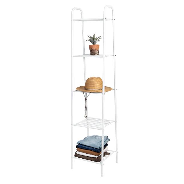 SHF-09060Steel 5-Tier Decorative Shelving Unit (15-in W x 15-in D x 66-in H)