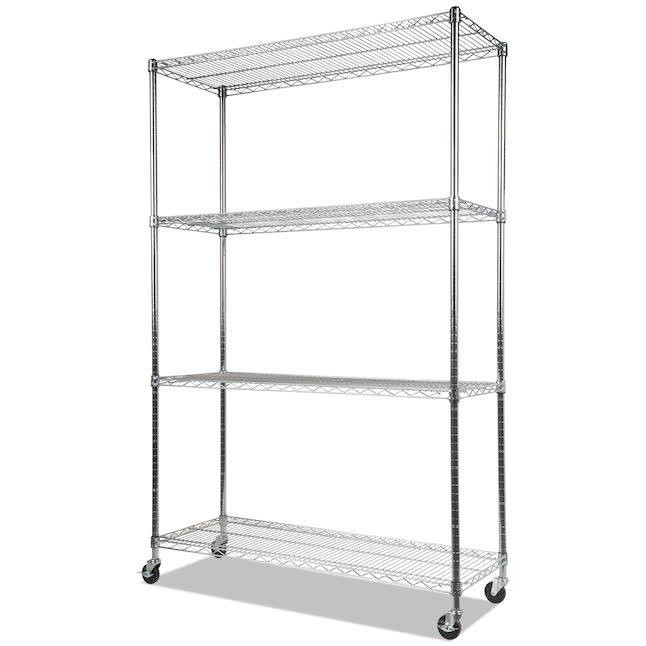 ALESW604818SR Steel 4-Tier Utility Shelving Unit (48-in W x 18-in D x 72-in H)