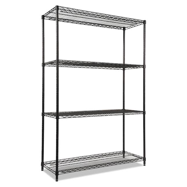ALESW504818BLSteel Heavy Duty 4-Tier Utility Shelving Unit (48-in W x 18-in D x 72-in H)