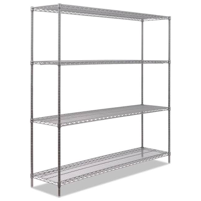 ALESW207218BASteel Heavy Duty 4-Tier Utility Shelving Unit (72-in W x 18-in D x 72-in H)