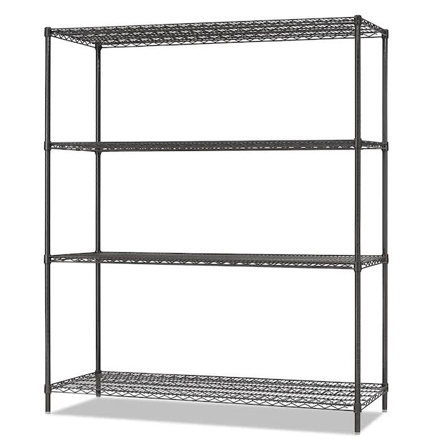 ALESW206018BASteel Heavy Duty 4-Tier Utility Shelving Unit (60-in W x 18-in D x 72-in H)