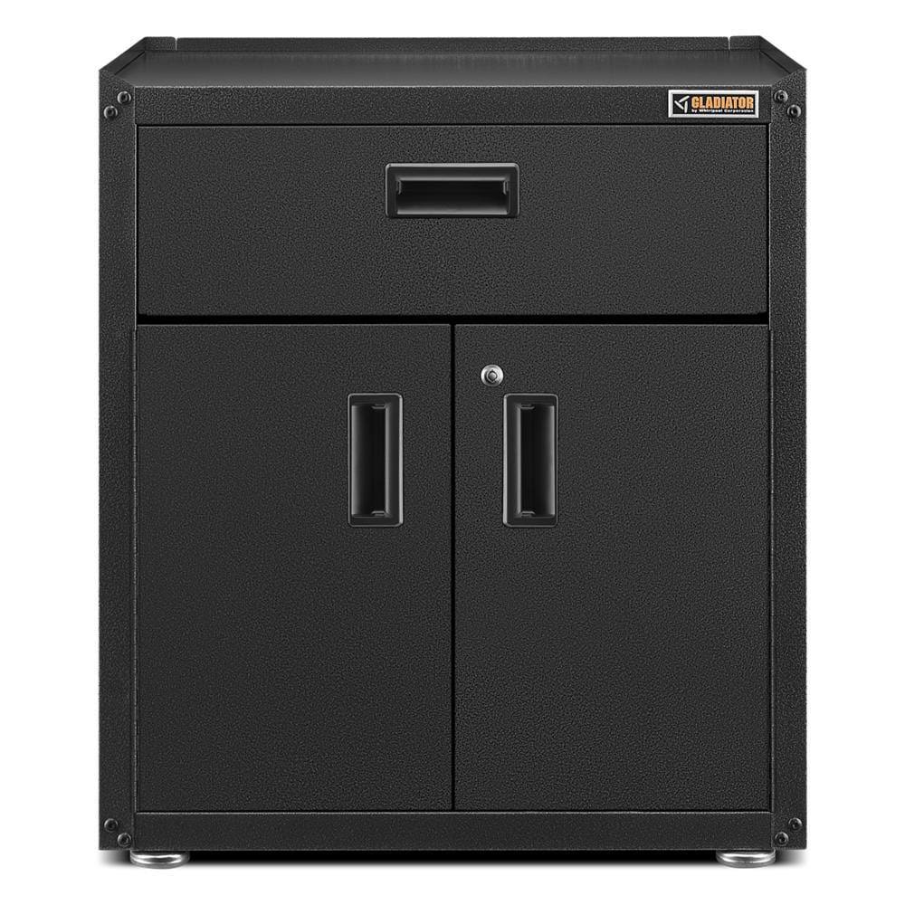 GAGB28KDKSG Steel Freestanding Garage Cabinet in Black (28-in W x 31-in H x 18-in D)