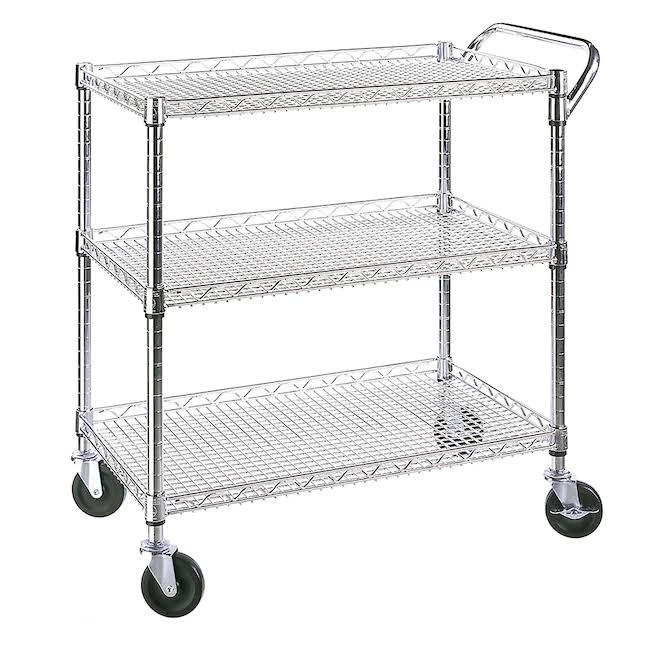 Seville Classics SHE18304BZ3-Tier NSF All-Purpose Utility Cart