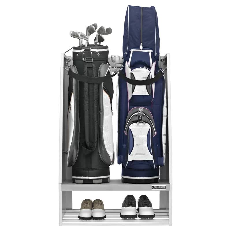 GAWUXXGFZW Premier Series Hammered White Steel 2-Bag Golf Organizer