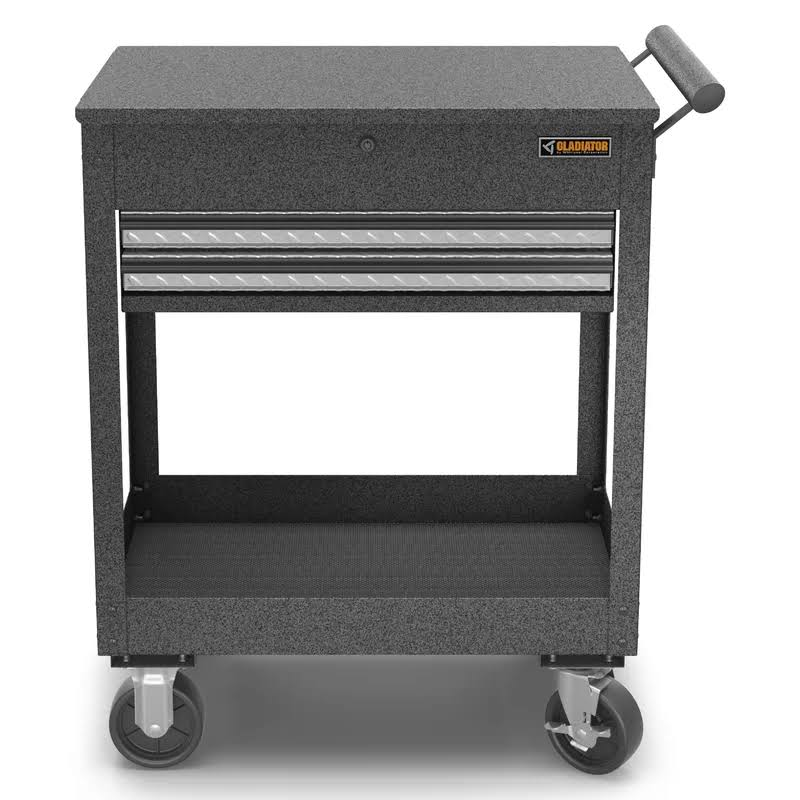 GAMT28KDFG 27 in. 2-Drawer Steel Utility Cart Granite