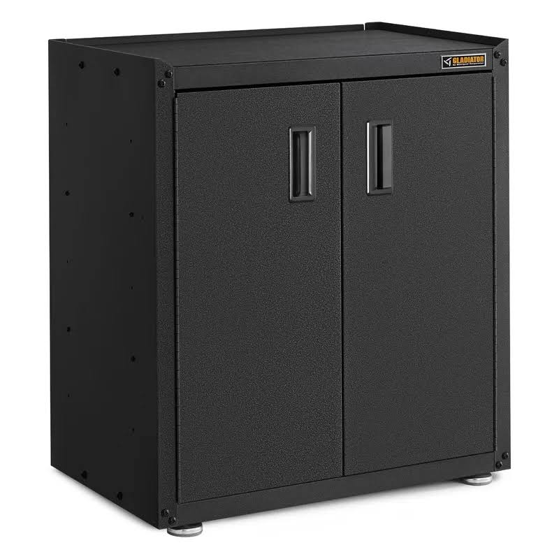 GAGB28FDESG Ready-to-Assemble Steel Freestanding Garage Cabinet in Black/Granite (28 in. W x 31 in. H x 18 in. D)