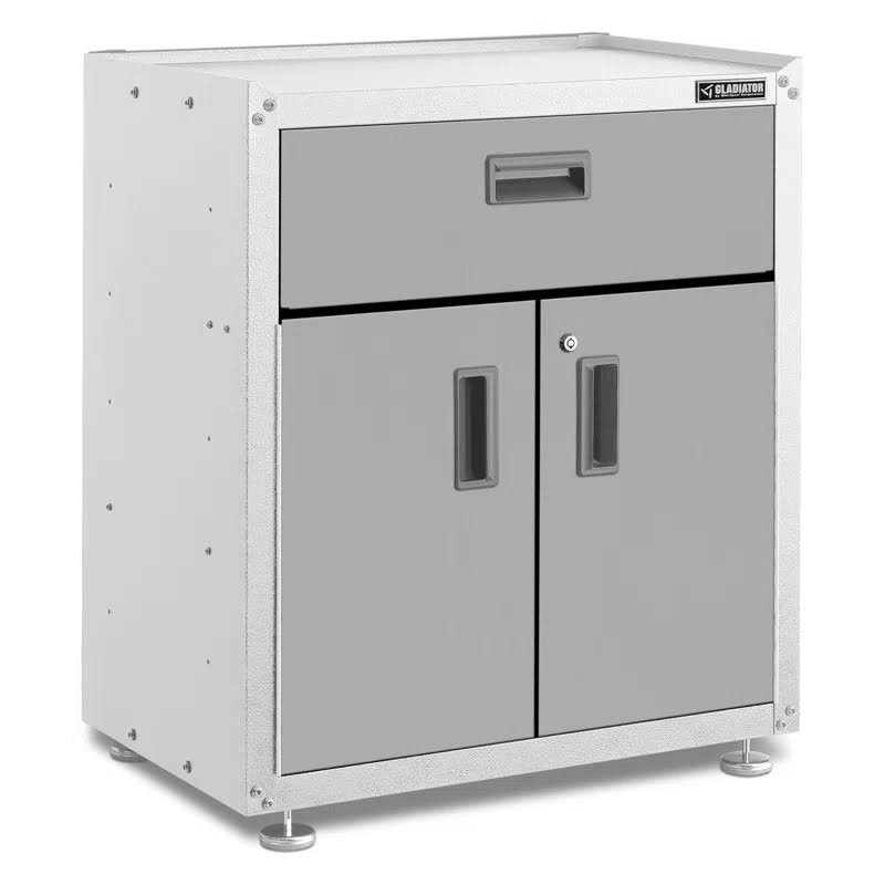 GAGB28KDKW 28 in. W x 31 in. H x 18 in. D 1-Shelf 3/4-Door Modular GearBox Freestanding Cabinet in White