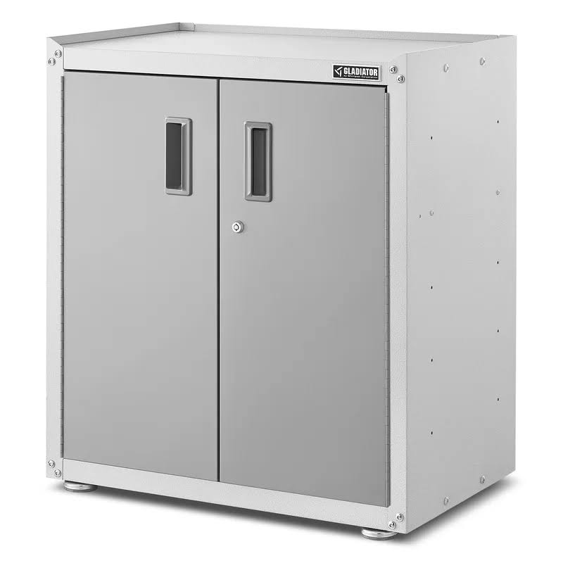 GAGB28FVEW Ready-to-Assemble Steel Freestanding Garage Cabinet in White (28 in. W x 31 in. H x 18 in. D)